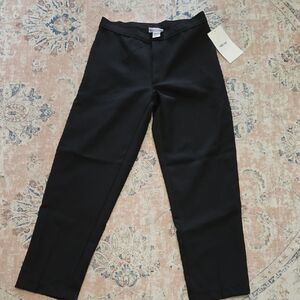 Bend Over Black Dress Petite Pants Zipper Button Closure Size 10P NEW With Tags